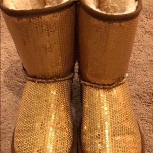 Sequin Gold Ugg Boots